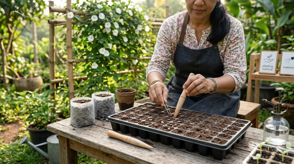 Cara Menanam Bunga Telang Putih sebagai Alternatif Tanaman Rambat Berbunga