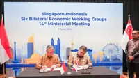 Plenary Meeting Indonesia-Singapura Six Bilateral Economic Working Groups yang berlangsung di Hotel Marina Bay Sands Singapura, Jumat (7/6/2024). (Foto: Kemenkoperekonomian)