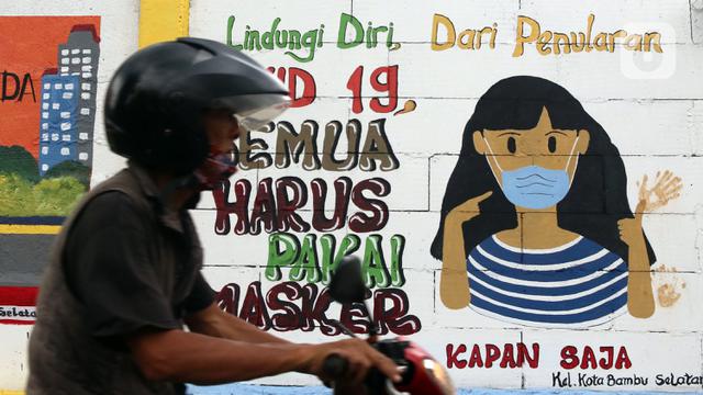 FOTO: Mural 3M Ingatkan Masyarakat Akan Protokol Kesehatan