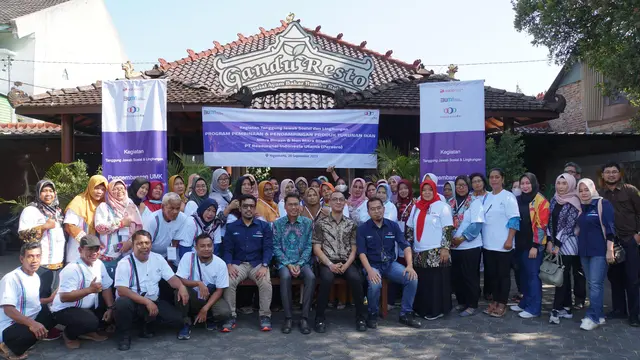 PT Reasuransi Indonesia Utama (Persero) atau Indonesia Re kembali menyelenggarakan pelatihan dan pembinaan para petani ikan lele dan ikan nila serta Ibu-Ibu PKK pengrajin dari Kecamatan Brebah, Yogyakarta. (Dok Indonesia Re)