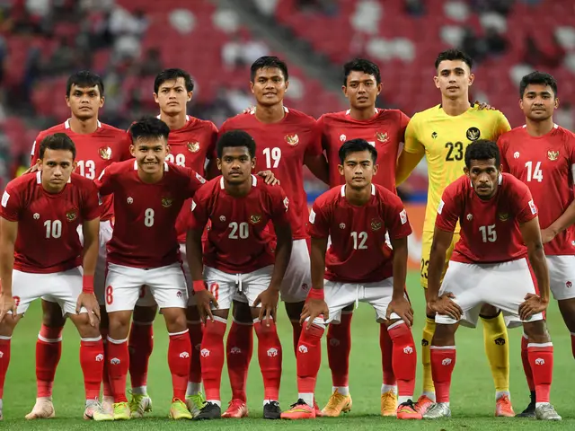 Timnas Indonesia di Piala AFF 2020. (AFP/Roslan RAHMAN).