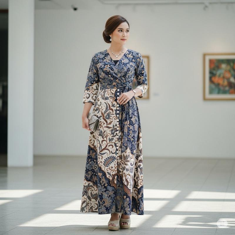 chinese dress ladies Avery Silk Pink Batik Dress