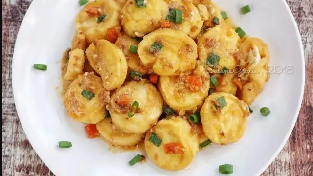 Tofu with salted egg