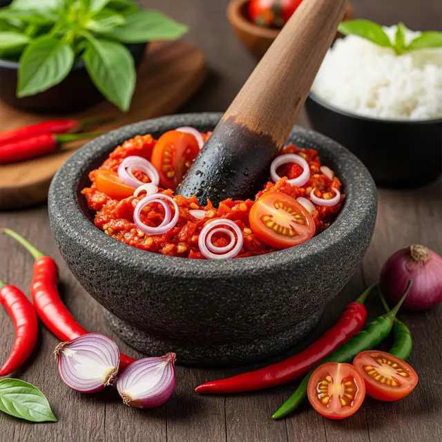 Resep Sambal Terasi Sunda yang Awet dan Tidak Cepat Basi (Image by Gemini AI)