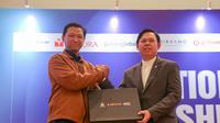 Ketua DPD RI Sultan Bachtiar Najamudin (kanan) berfoto bersama&nbsp;CEO Rumah Kepemimpinan Adi Wahyu Adji (kiri)&nbsp;dalam forum pemimpin muda National Leadership Camp (NLC) 2025 di Depok Jawa Barat, pada 22-24 Agustus 2025 (Istimewa)