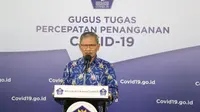 Juru Bicara Pemerintah untuk Penanganan COVID-19 Achmad Yurianto saat konferensi pers Corona di Graha BNPB, Jakarta, Rabu (17/6/2020). (Dok Badan Nasional Penanggulangan Bencana/BNPB)