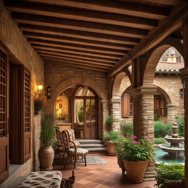 Rumah Kayu Bergaya Tuscan