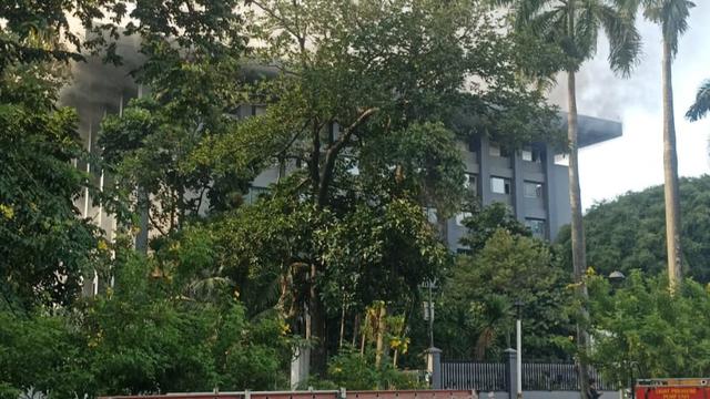 Kebakaran terjadi di gedung (Bakamla) RI di Jalan Proklamasi, Menteng, Jakarta Pusat.
