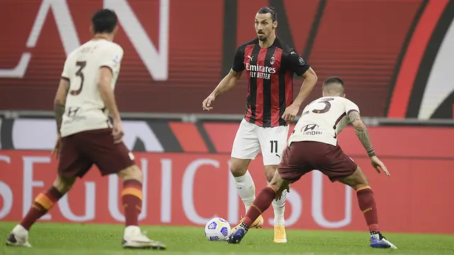Penyerang AC Milan, Zlatan Ibrahimovic.