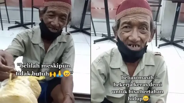 Perjuangan Kakek Jual Kerupuk hingga Tidur di Emperan, Faktanya Bikin Pilu