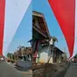 Viral warga desa Kulu, Kabupaten Pekalongan bentangkan berndera merah putih sepanjang 1 Km (Sumber: TikTok/sesekali)