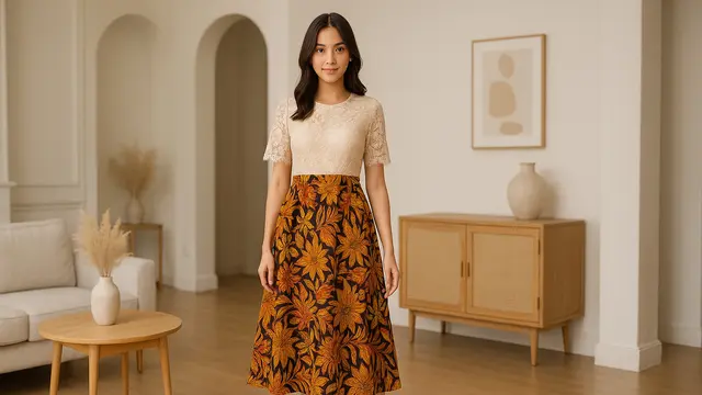 7 Model Midi Dress Batik yang Anggun dan Kekinian, Cocok untuk Segala Acara