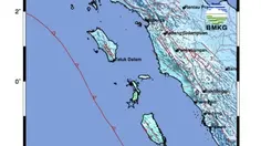Gempa Magnitudo 6,1 Guncang Nias, Getaran Terasa di Padang
