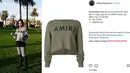 Kali ini adalah kaus lengan panjang milik Nikita yang bertuliskan ‘Amiri’. Untuk harganya, ternyata lebih dari 10 juta, dan tepatnya Rp. 12.730.000. (Instagram/nikitawillycloset)