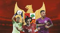 Timnas Indonesia - Andritany Ardhiyasa, Fadil Sausu, Stefano Lilipaly (Bola.com/Adreanus Titus)