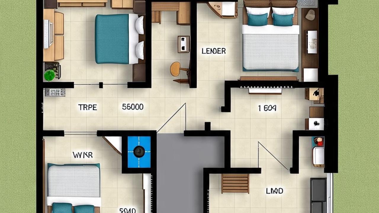 Desain Rumah Tipe 21 dengan 2 Kamar Tidur