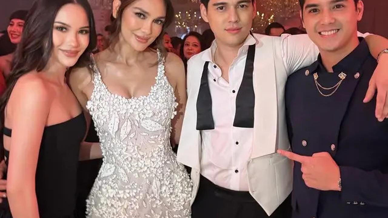 Foto Alyssa Daguise dan Al Ghazali di Resepsi Luna Maya, Bantah Kabar Hamil