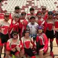 Atlet balap sepeda track Indonesia tengah berlatih untuk Asian Games 2018 di Velodrome, Rawamangun. (Istimewa)