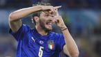 Gelandang Timnas Italia, Manuel Locatelli tampil impresif saat laga matchday kedua Grup A Euro 2020 (Euro 2021) melawan Swiss, 16 Juni 2021. Kontribusinya mampu membawa Gli Azzurri menjadi tim pertama yang lolos ke babak 16 besar. Berikut 5 kontribusinya. (Foto: AP/Pool/Ettore Ferrari)