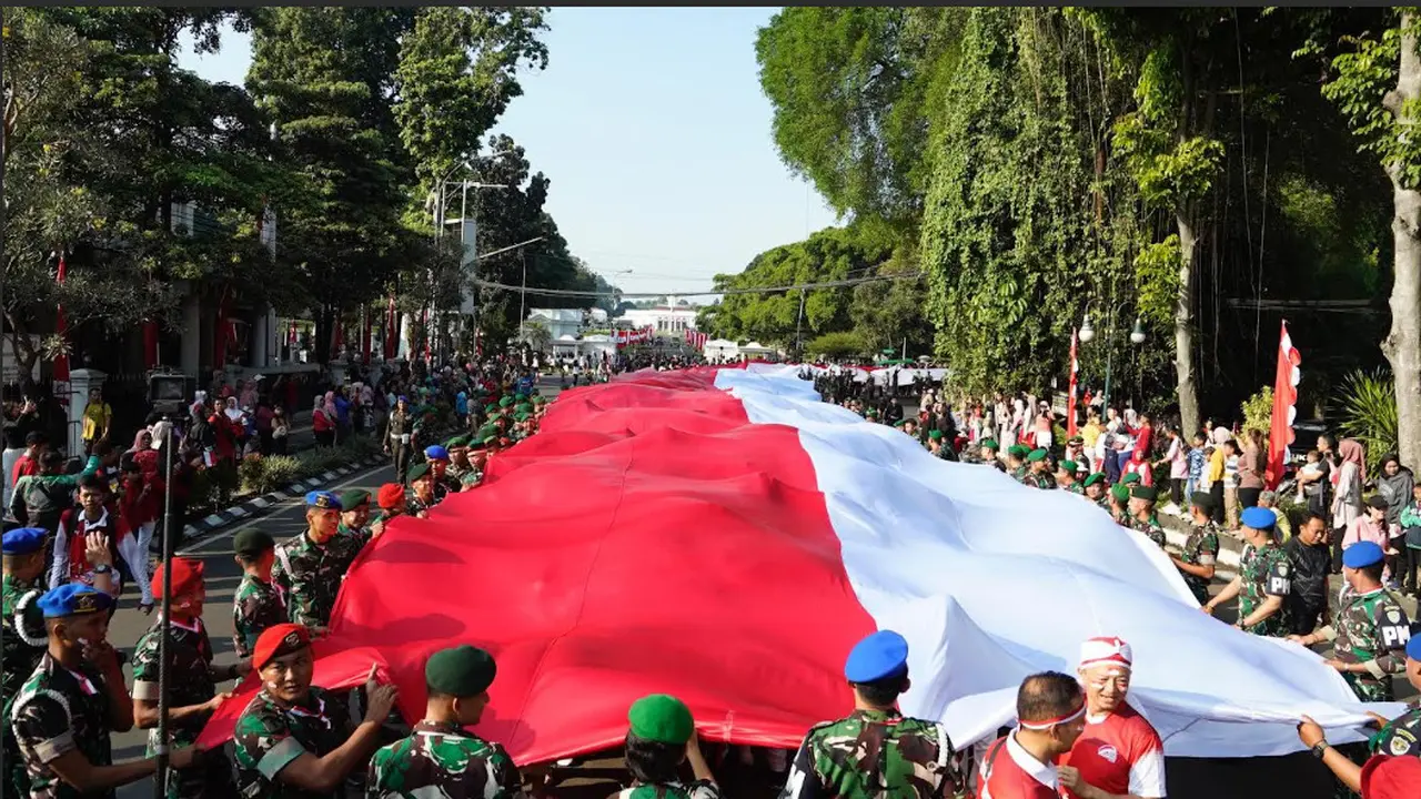 Kirab Bendera Merah Putih di Bogor