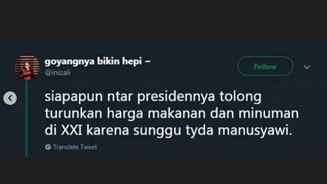 pesan nyeleneh warganet untuk capres terpilih