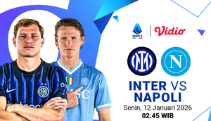 Live Streaming Serie A Pekan Ke-20: Inter Milan vs Napoli, Tayang di Vidio