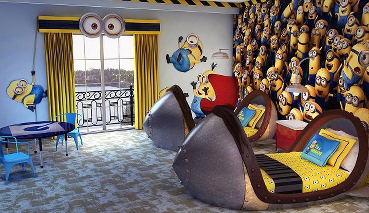  Inspirasi  Desain Kamar  Tidur Anak Bertema Minion yang Lucu  