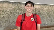 Penyerang Timnas Indonesia, Mitchell Baker, di lobi Bali Beach Hotel, Sanur, jelang keberangkatan Timnas Indonesia ke Bogor, Sabtu (25-7-2026). (Bola.com/Alit Binawan)