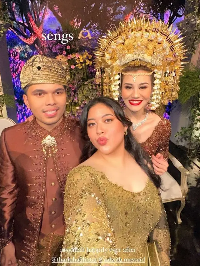 Pinka Hapsari saat Hadir Pernikahan Aaliyah Massaid dan Thariq Halilintar. [@pinkahaprani]