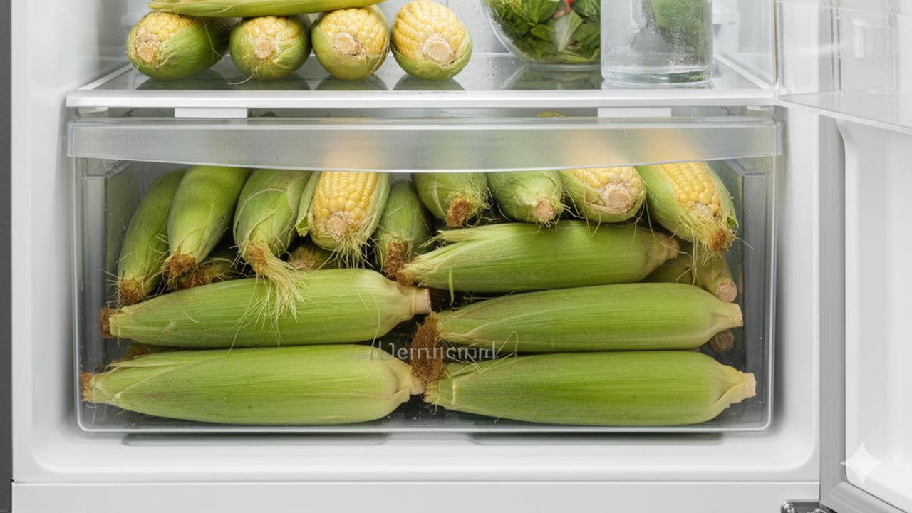 Ilustrasi Menyimpan Jagung di Kulkas