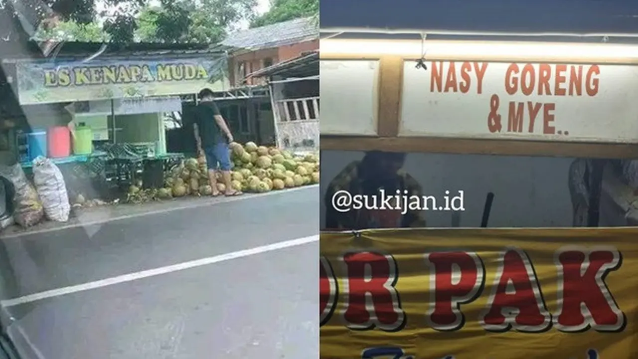 6 Tulisan Typo di Spanduk Jualan Ini Bikin Mikir Dua Kali