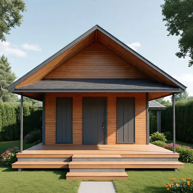 Gambar Rumah Kayu Sederhana Ukuran 6x9 di Kampung