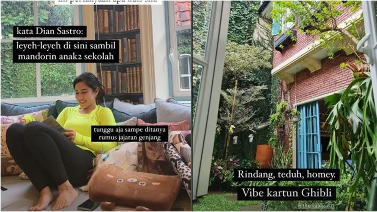 8 Potret Isi Rumah Dian Sastro ala Studio Ghibli, Kamar Mandi Bak Perpustakaan