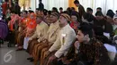 Keluarga besar Selvi Ananda berkumpul di kediaman mempelai wanita untuk menjalani prosesi siraman jelang pernikahan putra sulung Presiden Jokowi, Gibran Rakabuming Raka dengan Selvi pada 11 Juni esok, Solo, Jateng, Rabu (10/6) (Liputan6.com/Faizal Fanani)