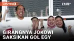 Presiden Jokowi Bereuforia Rayakan Gol Egy di Laga Indonesia VS Vietnam