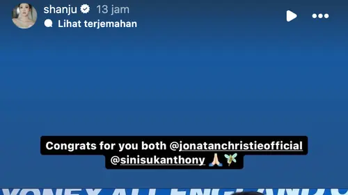 Jonatan Christie Juara All England 2024, Shanju Sang Istri Bahas Pentingnya  Percaya Tuhan di Masa Sulit - ShowBiz Liputan6.com