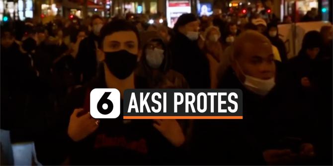 VIDEO: Masyarakat Prancis Protes ke Jalan Tuntut Pencebutan Aturan Baru Pemerintah