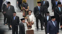 Presiden Prabowo Subianto juga melantik lima pejabat setingkat Menteri. (AP Photo/Achmad Ibrahim)