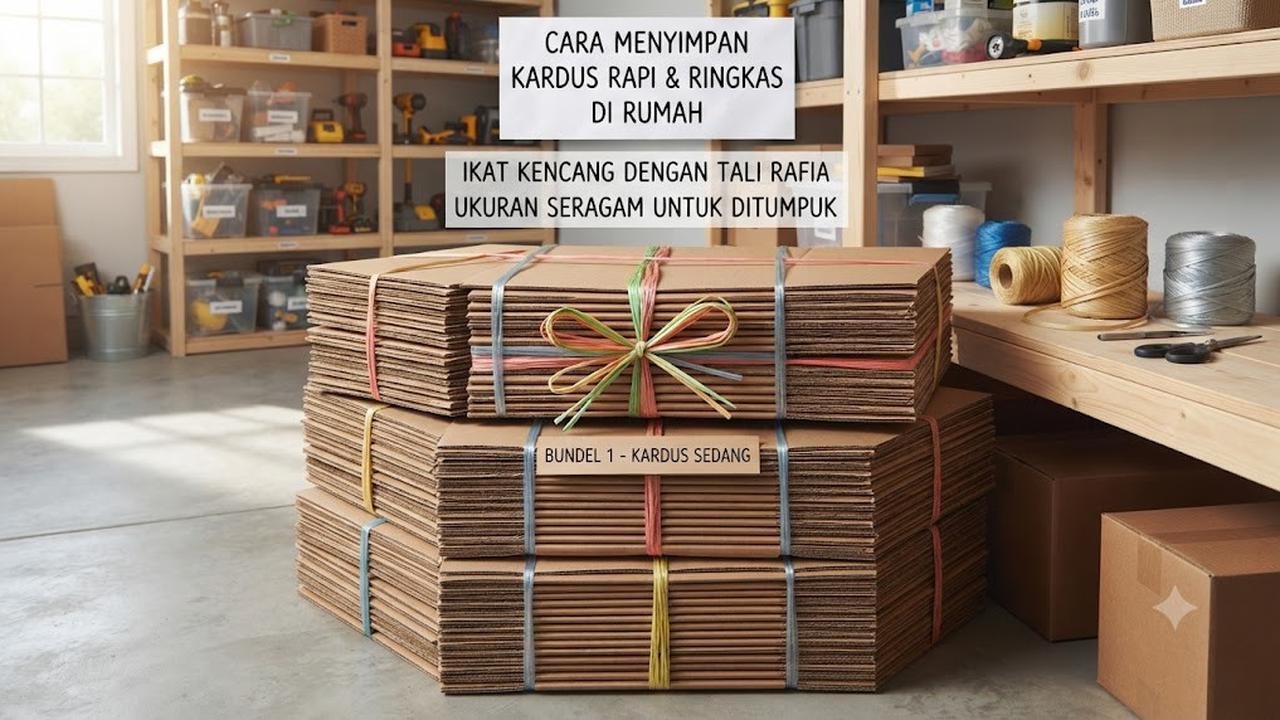 Ikat Beberapa Kardus Menjadi Satu Bundel
