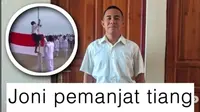 Joni yang Pernah Viral karena Panjat Tiang Bendera Tagih Janji Jokowi Setelah Gagal Lolos Seleksi Masuk TNI.&nbsp; foto: Instagram @mood.jakarta dan TikTok @jabarekspres