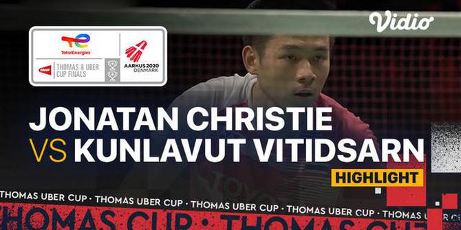 VIDEO: Highlights Piala Thomas 2020, Jonatan Christie Takluk dari Tunggal Putra Thailand