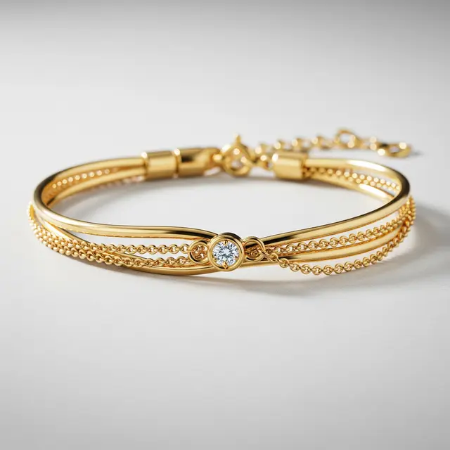 9 Model Gelang 3 Emas