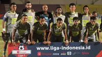 Skuat Borneo FC saat melawan Kalteng Putra di Stadion Sultan Agung, Bantul (3/7/2019). (Bola.com/Vincentius Atmaja)
