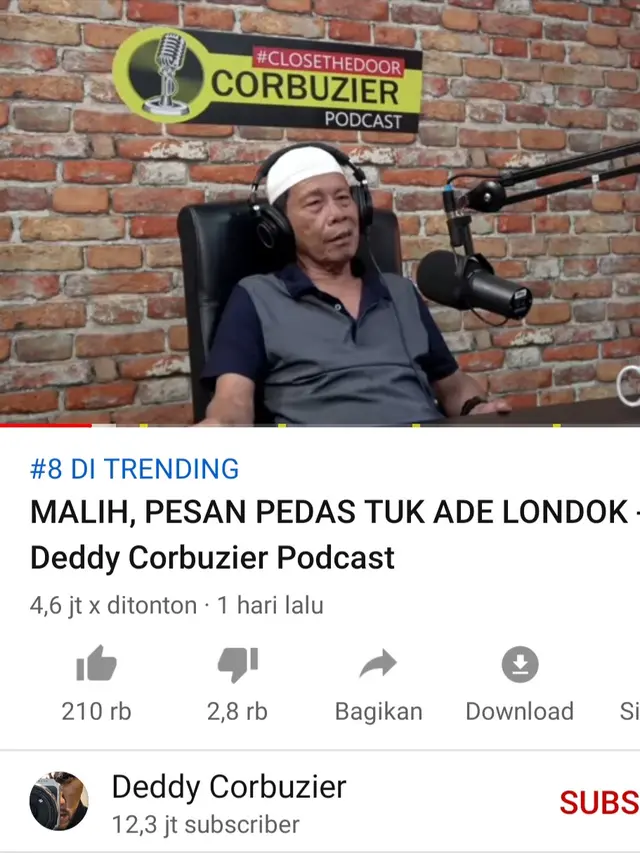 Malih. (Foto: YouTube Deddy Corbuzier)