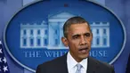  Presiden AS Barack Obama memberikan pernyataan terkait serangan bom di Perancis, Jumat (13/11/2015). Obama mengatakan, aksi kekerasn di Paris merupakan sebuah serangan terhadap kemanusiaan. (AFP Photo/Jim Watson)