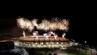 Kemeriahan kembang api menutup rangkaian perhelatan Pekan Olah Raga (PON) XX Papua di Stadion Lukas Enembe, Jayapura, Jumat (15/10/2021). (PBPON XX PAPUA/Hariandi Hafid)