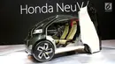 Sebuah mobil Honda NeuV diperkenalkan pada GAIKINDO Indonesia International Auto Show (GIIAS) 2018 di ICE BSD, Tangsel, Kamis (2/8). Mobil ini menggunakan sumber tenaga listrik dengan model desain yang modern. (Liputan6.com/Fery Pradolo)