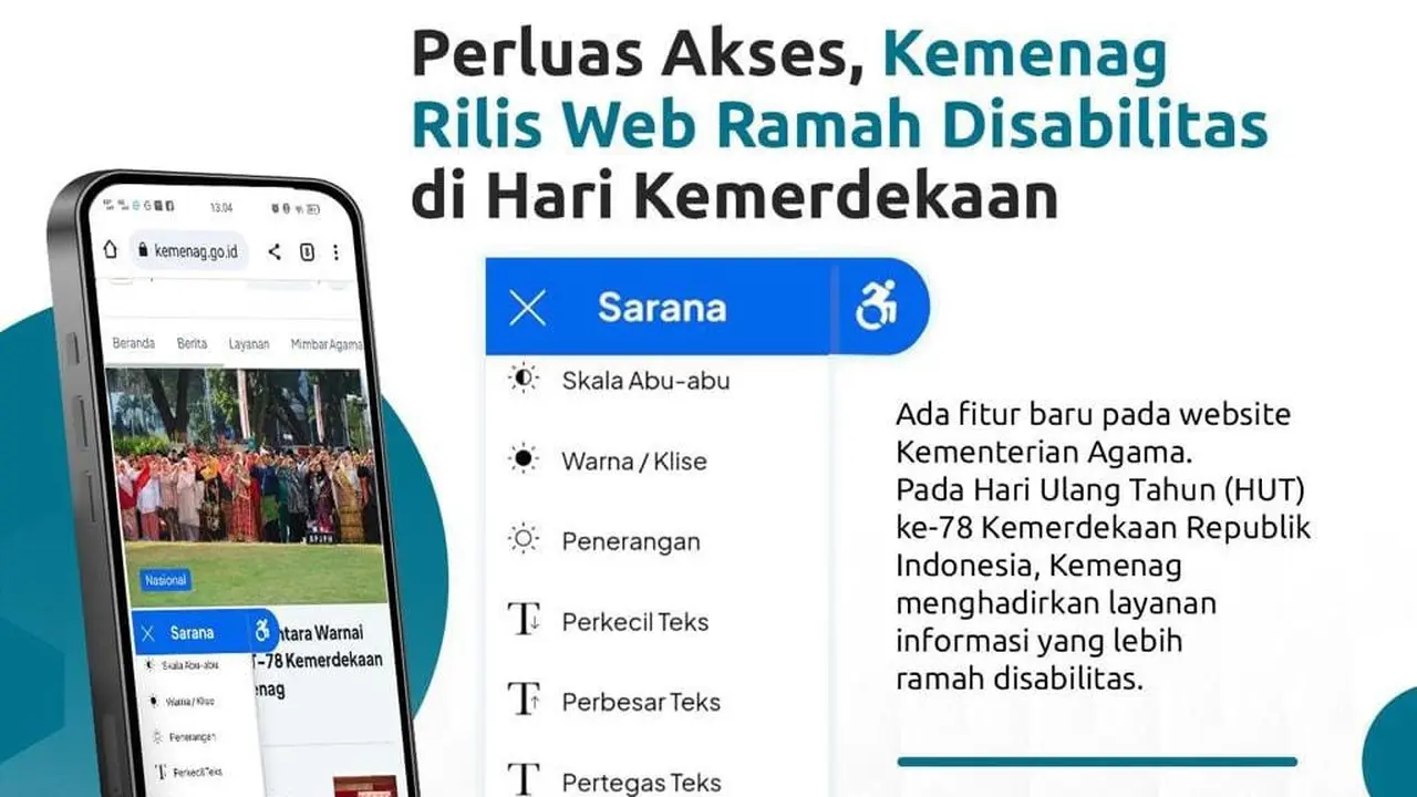 Fitur ramah disabilitas pada website Kementerian Agama