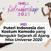 Kaleidoskop FIMELA Mei 2021: Kostum nasional komodo Puteri Indonesia di ajang Miss Universe 2020.