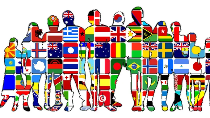 Ilustrasi Negara, Bendera, Dunia